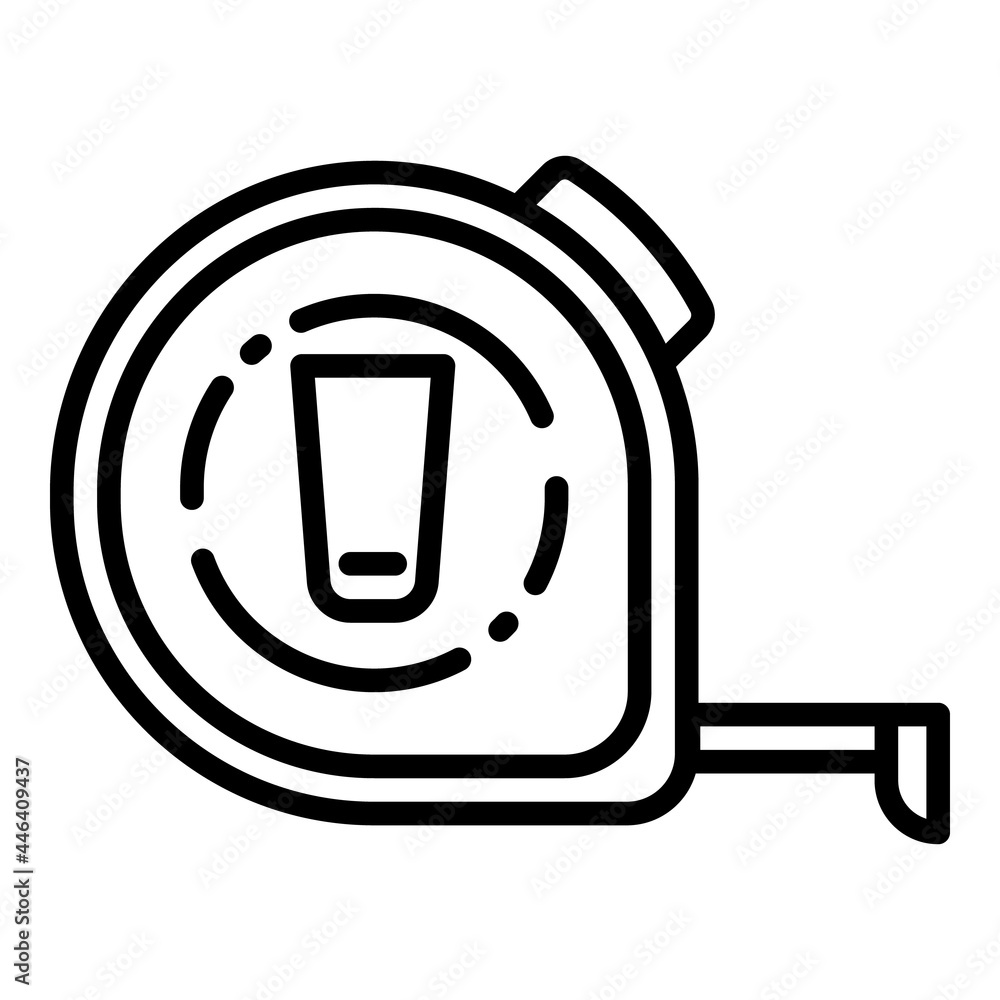 Poster measurement tape icon. outline measurement tape vector icon for web design isolated on white backgro