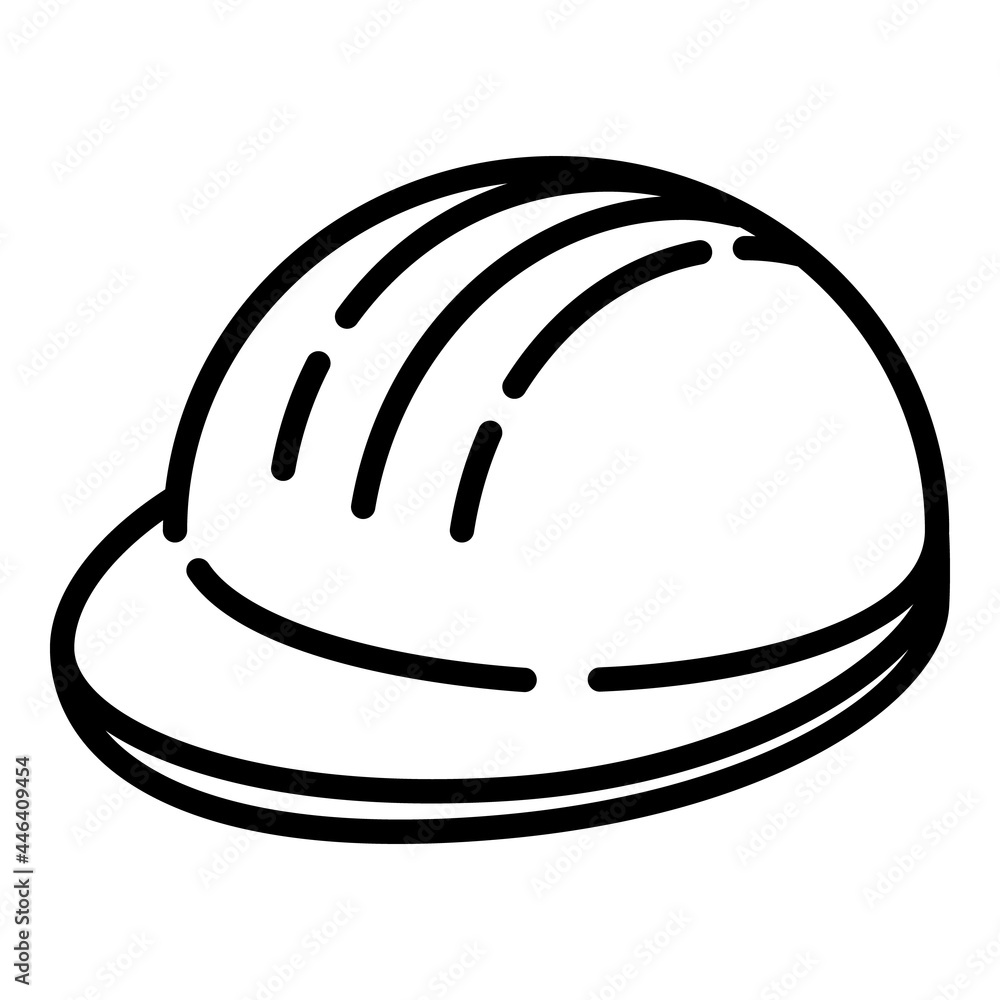 Poster architect helmet icon. outline architect helmet vector icon for web design isolated on white backgro