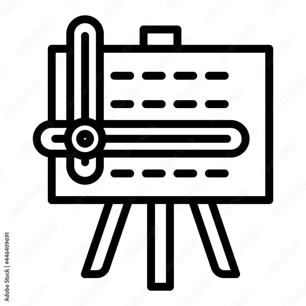 Aufkleber home architect board icon. outline home architect board vector icon for web design isolated on white
