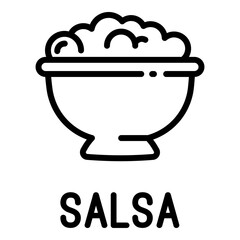 Salsa food icon. Outline salsa food vector icon for web design isolated on white background