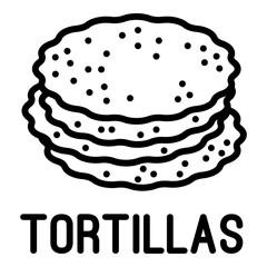 Tortillas icon. Outline tortillas vector icon for web design isolated on white background