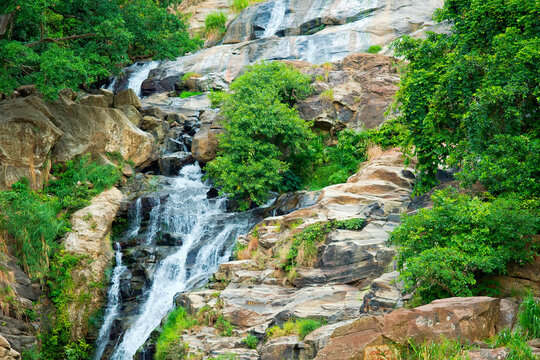 Ravana Falls, Rawana Falls, Rawana Ella, Ravana Ella Wildlife Sanctuary, Badulla, Bandarawela, Sri Lanka, Asia