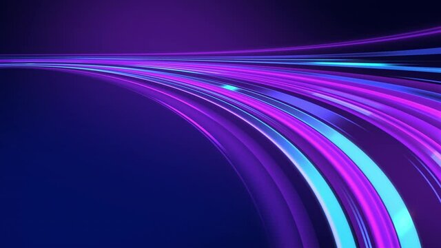 Colorful speed lines, abstract technology looped background.