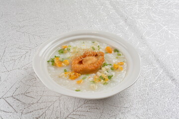 teo chew cook hot porridge congee rice with whole mini abalone seafood asian halal menu