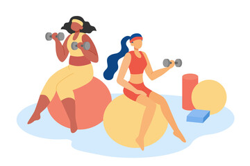 Women doing workout