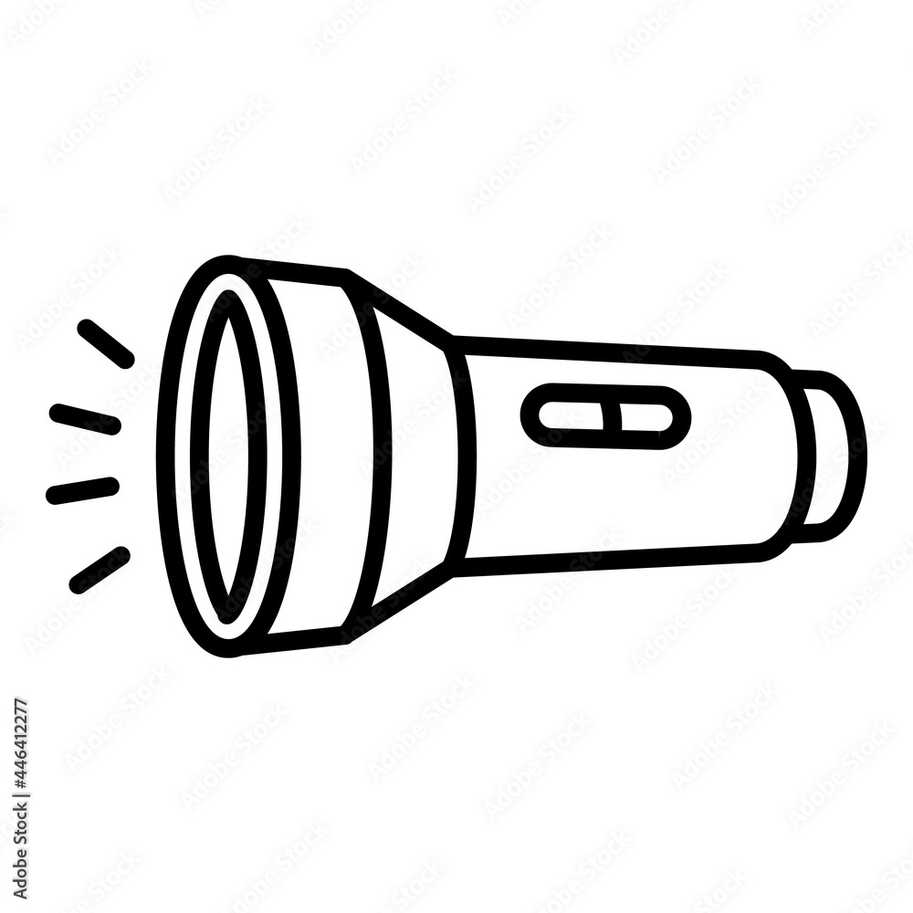 Poster guard flashlight icon. outline guard flashlight vector icon for web design isolated on white backgro