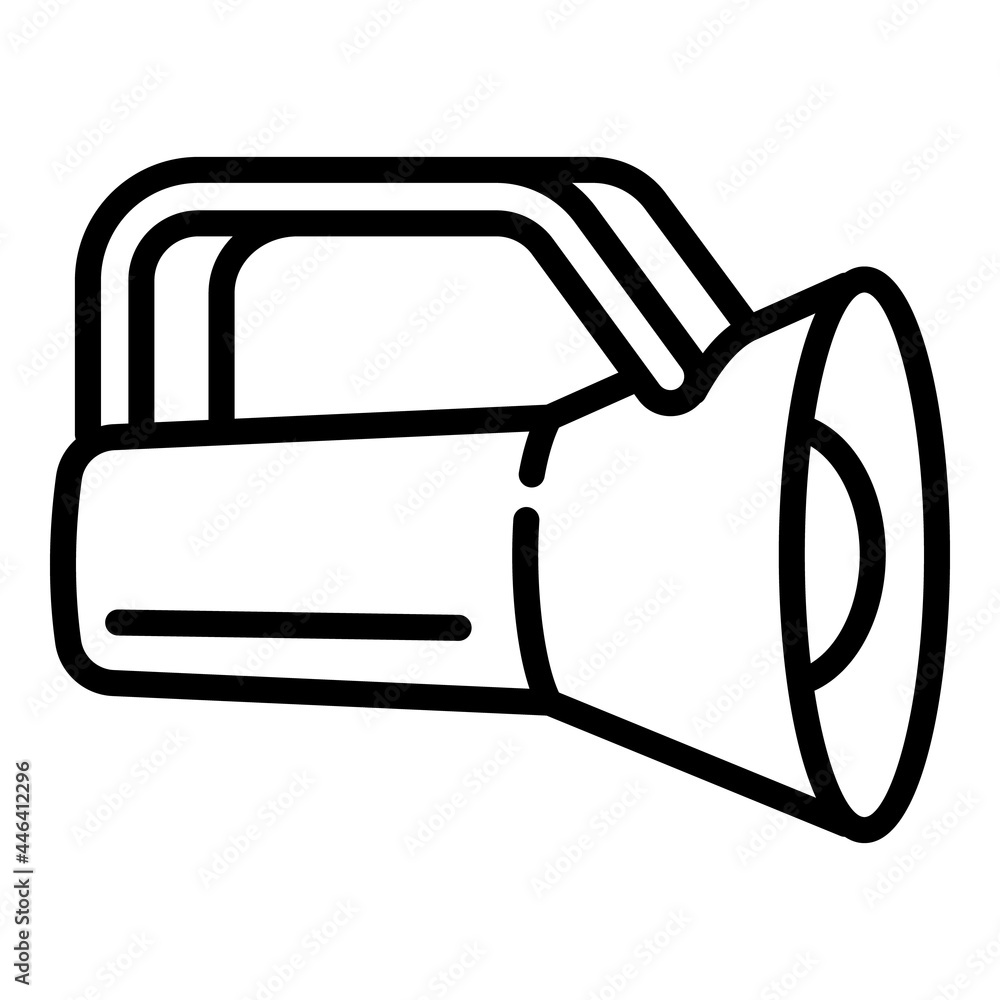 Poster lamp flashlight icon. outline lamp flashlight vector icon for web design isolated on white backgroun