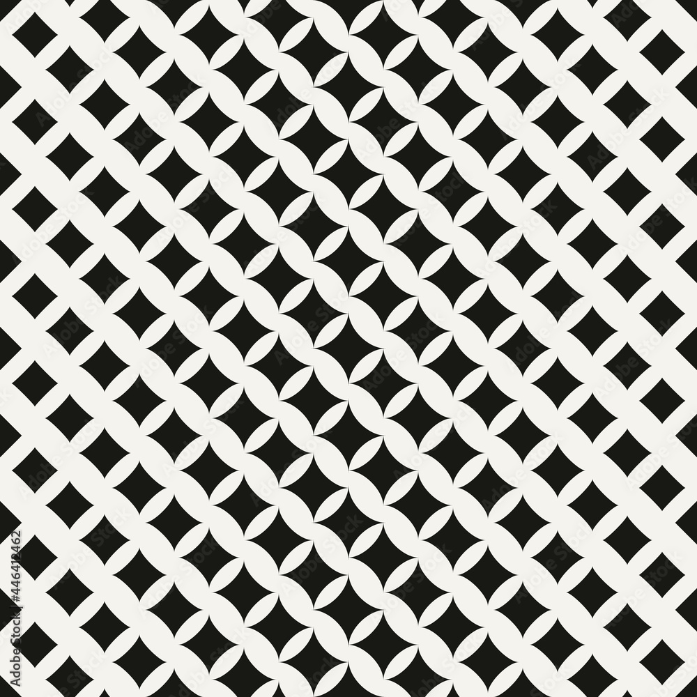 Aufkleber black rhombs make mesh. vector simple black rhoms grid. seamless repeated shapes wallpaper.