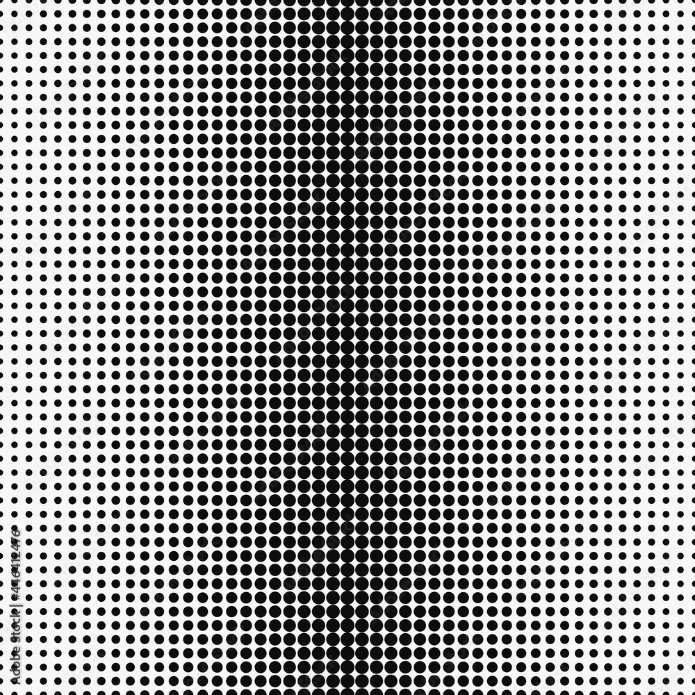 Poster graniental black circle. dots size gradient is mesh. vector grid of black dots.