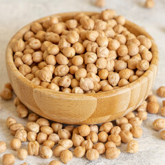 Bowl of raw dry chickpea