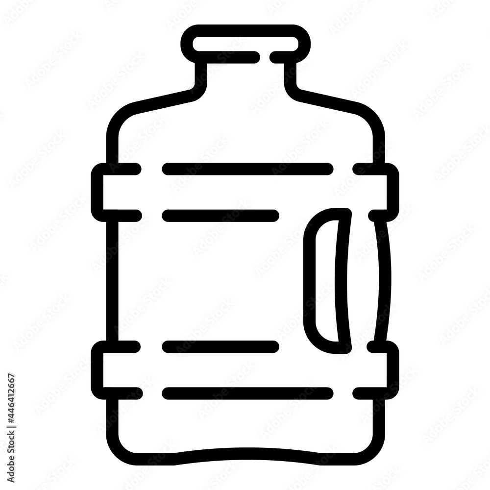 Poster empty water bottle icon. outline empty water bottle vector icon for web design isolated on white bac