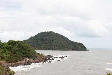 Island in the middle of the sea at Chanthaburi Province, Thailand