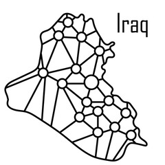 Iraq map icon, vector illustration in black isolated on white background.