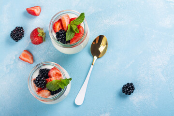 Greek yogurt with summer berries
