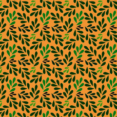Leaves Background Pattern | seamless  pattern with leaves