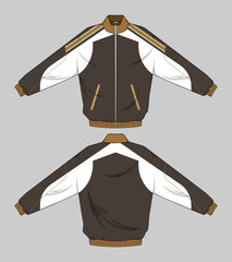 retro vintage windbreaker jacket template © Ronillo