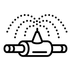 Water irrigation icon. Outline water irrigation vector icon for web design isolated on white background