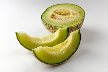 melon on a white background