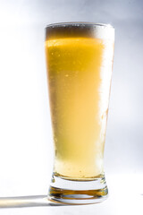 glass of beer isolated on black