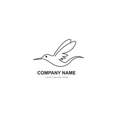 modern simple line art bird logo