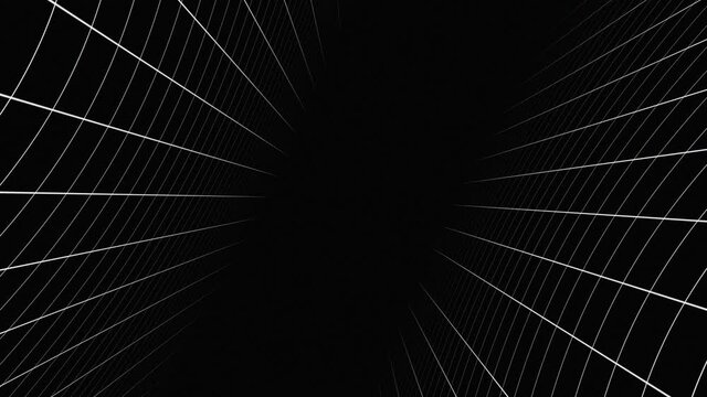 Abstract sci-fi grid or wireframe net footage. Hight technology.  Space. Retro 4K animation