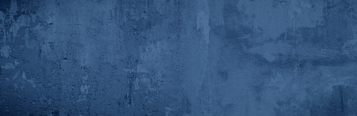Panoramic Dark blue paint limestone texture background in white light seam home wall paper. Back...