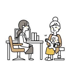 病院にきた赤ちゃん