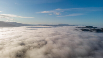 Clouds in the mountains