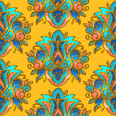 Gold embroidery with arabesques