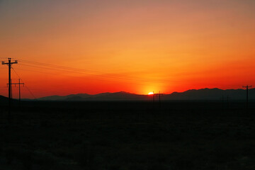 After sunset in the desert