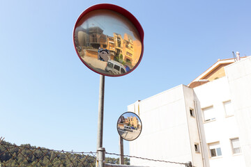 Mirrors for drivers to see around corners