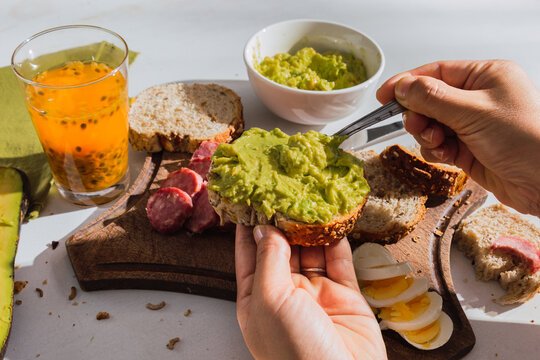 Delicious image of a succulent Latin American breakfast.