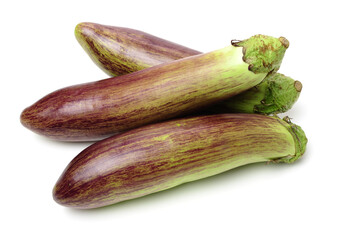 aubergine on a white background