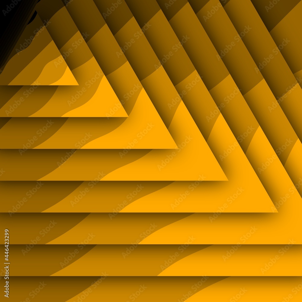 Aufkleber initial stepwise colour gradient from yellow gold to black utilized to generate detailed and intrica