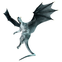 Fototapeta premium 3D Rendering Fairy Tale Dragon on White