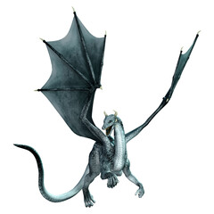 Naklejka premium 3D Rendering Fairy Tale Dragon on White