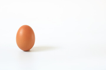 single chicken egg on white background , isolated