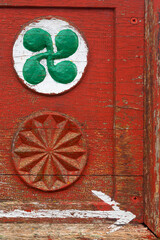 Typical green basque wooden symbol