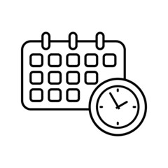 Time management icon vector set. deadline illustration sign collection. timeline symbol or logo.
