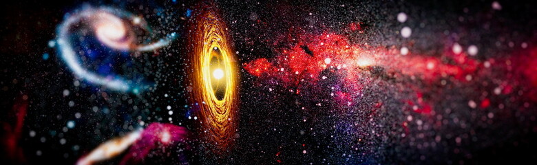 High quality space background. explosion supernova. Bright Star Nebula. Distant galaxy. Abstract...