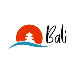 Obraz premium Bali Logo Design Vector Icon Symbol