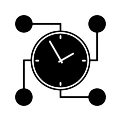 Time management icon vector set. deadline illustration sign collection. timeline symbol or logo.
