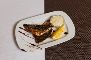 grilled fish on a plate