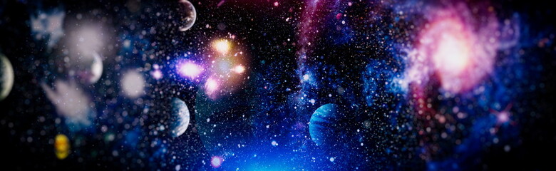 Panorama beautiful science fiction wallpaper. Elements of this image furnished by NASA