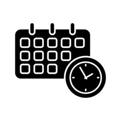 Time management icon vector set. deadline illustration sign collection. timeline symbol or logo.

