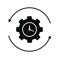 Time management icon vector set. deadline illustration sign collection. timeline symbol or logo.
