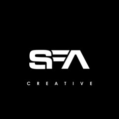 SFA Letter Initial Logo Design Template Vector Illustration