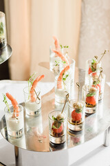 Beautiful catering banquet buffet table. Banquet service. High quality photo