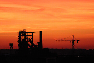 Dortmund Phönix West im Sonnenuntergang
construction site at sunset