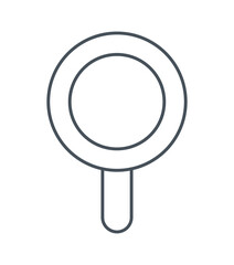 magnify glass silhouette icon